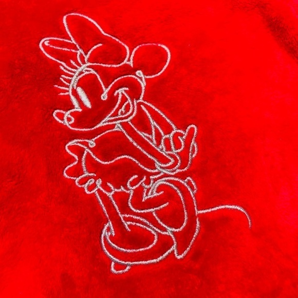 Disney Jumping Beans Toddler Girl Red Fleece Minnie Mouse Embroidered Sweatshirt - Picture 2 of 7
